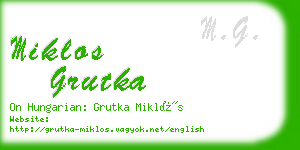 miklos grutka business card